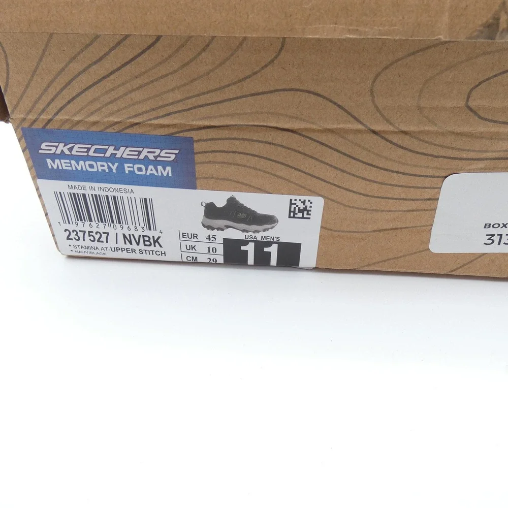 Skechers Stamina AT Upper Stitch Mens Navy Black Trail Sneakers 237527 NVBK 11